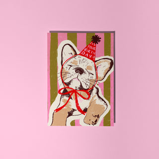 French Bulldog Happy Birthday Greetings Card | Frenchie Dog Lover