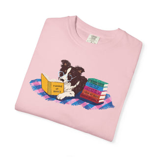 Border Collie Book Lover Shirt, Reading Dog T Shirt, Fantasy Book Lover Gift, Cute Bookish Dog Tee, Dog Mom Gift, Booktok Shirt