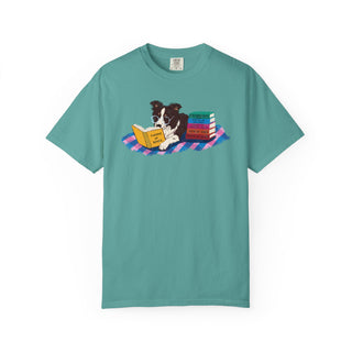 Border Collie Book Lover Shirt, Reading Dog T Shirt, Fantasy Book Lover Gift, Cute Bookish Dog Tee, Dog Mom Gift, Booktok Shirt