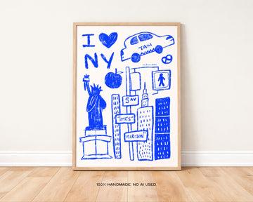 I Love New York Print without a frame