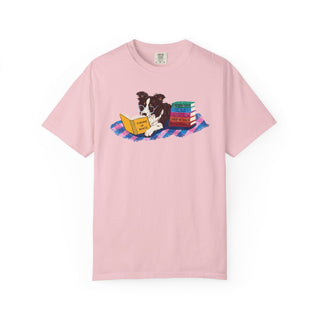 Border Collie Book Lover Shirt, Reading Dog T Shirt, Fantasy Book Lover Gift, Cute Bookish Dog Tee, Dog Mom Gift, Booktok Shirt