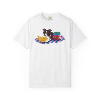 Border Collie Book Lover Shirt, Reading Dog T Shirt, Fantasy Book Lover Gift, Cute Bookish Dog Tee, Dog Mom Gift, Booktok Shirt