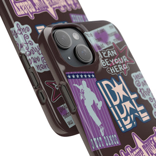 IDOL Purple Sticker Collage Snap Phone Case