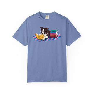 Border Collie Book Lover Shirt, Reading Dog T Shirt, Fantasy Book Lover Gift, Cute Bookish Dog Tee, Dog Mom Gift, Booktok Shirt