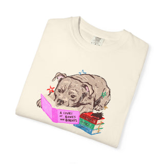 Staffordshire Bull Terrier Book Lover Shirt, Staffy Reading T Shirt, Fantasy Reader Gift, BookTok Dog Tee, Cute Dog Mum Shirt, Comfort Color