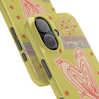 Let Me Love You Yellow Snap Phone Case