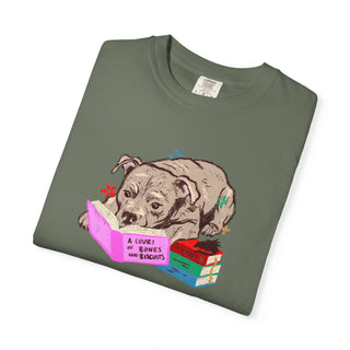 Staffordshire Bull Terrier Book Lover Shirt, Staffy Reading T Shirt, Fantasy Reader Gift, BookTok Dog Tee, Cute Dog Mum Shirt, Comfort Color