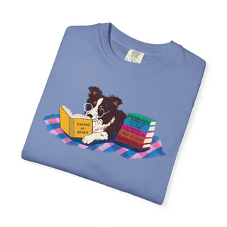 Border Collie Book Lover Shirt, Reading Dog T Shirt, Fantasy Book Lover Gift, Cute Bookish Dog Tee, Dog Mom Gift, Booktok Shirt