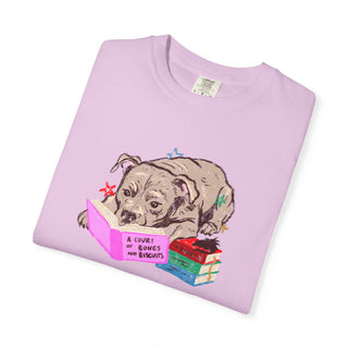 Staffordshire Bull Terrier Book Lover Shirt, Staffy Reading T Shirt, Fantasy Reader Gift, BookTok Dog Tee, Cute Dog Mum Shirt, Comfort Color