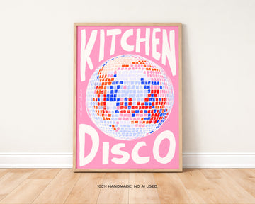 Kitchen Disco Print without a frame