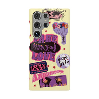 Fake Love Sticker Collage Graphic Snap Case