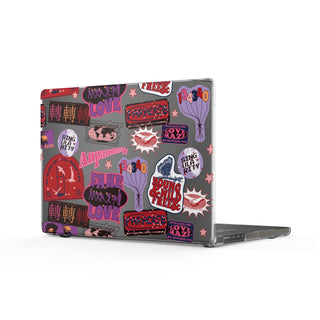 Love Yourself Tear Retro Sticker Collage Clear MacBook Case