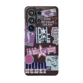 IDOL Purple Sticker Collage Snap Phone Case
