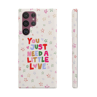 You Just Need a Little Love Phone Case — Cute Pastel Stars iPhone Snap Case