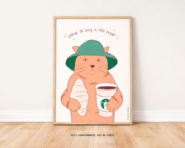 Lil Cat Treat Print without a frame