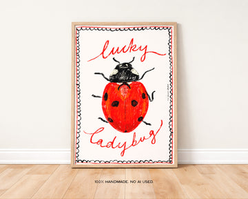 Lucky Ladybug Print without a frame