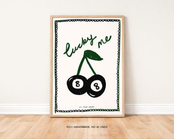 Lucky Me 8 Ball Print without a frame