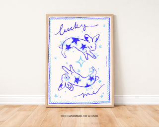 Lucky Me Bunnies Print