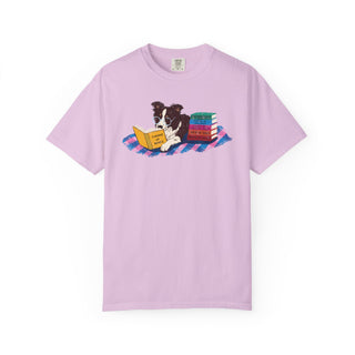 Border Collie Book Lover Shirt, Reading Dog T Shirt, Fantasy Book Lover Gift, Cute Bookish Dog Tee, Dog Mom Gift, Booktok Shirt