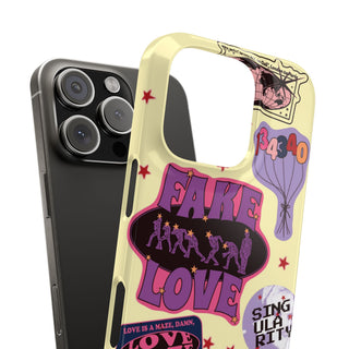 Fake Love Sticker Collage Graphic Snap Case