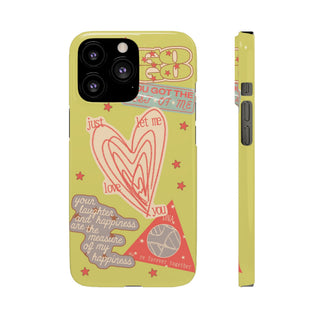 Let Me Love You Yellow Snap Phone Case