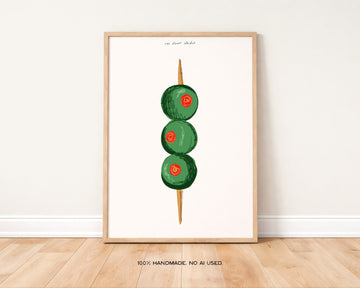 Martini Olives Print without a frame