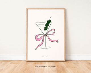 Martini Bow Art Print