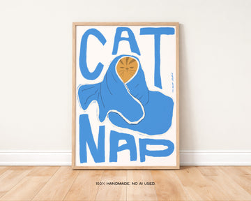 Cat Nap Print without a frame