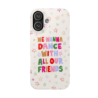 We Wanna Dance With All Our Friends Colourful Star Protective Snap Case
