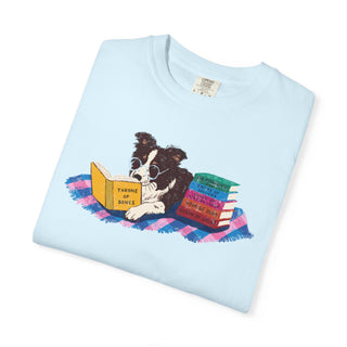 Border Collie Book Lover Shirt, Reading Dog T Shirt, Fantasy Book Lover Gift, Cute Bookish Dog Tee, Dog Mom Gift, Booktok Shirt