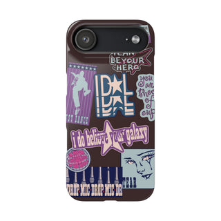 IDOL Purple Sticker Collage Snap Phone Case