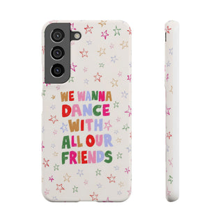 We Wanna Dance With All Our Friends Colourful Star Protective Snap Case