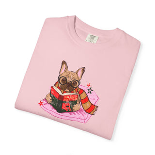French Bulldog Book Lover Shirt, Frenchie Reading T Shirt, Wizard Dog Tee, Fantasy Reader Gift, BookTok Shirt, Comfort Colors Dog Mom Gift