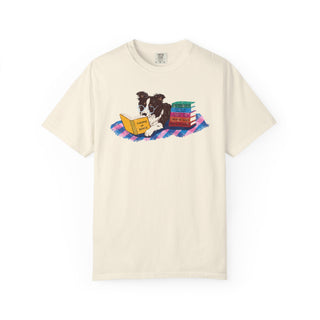 Border Collie Book Lover Shirt, Reading Dog T Shirt, Fantasy Book Lover Gift, Cute Bookish Dog Tee, Dog Mom Gift, Booktok Shirt