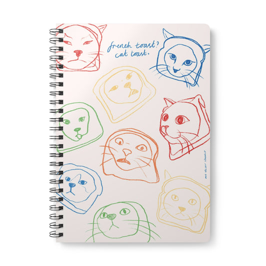 Cat Toast Notebook, A5