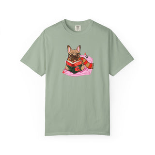 French Bulldog Book Lover Shirt, Frenchie Reading T Shirt, Wizard Dog Tee, Fantasy Reader Gift, BookTok Shirt, Comfort Colors Dog Mom Gift
