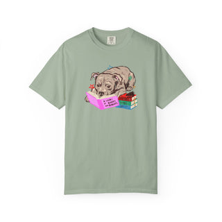 Staffordshire Bull Terrier Book Lover Shirt, Staffy Reading T Shirt, Fantasy Reader Gift, BookTok Dog Tee, Cute Dog Mum Shirt, Comfort Color