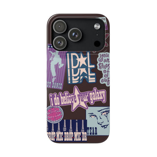 IDOL Purple Sticker Collage Snap Phone Case