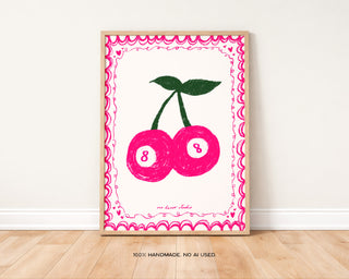 Pink Cherries Print