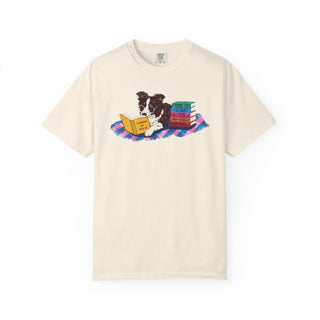 Border Collie Book Lover Shirt, Reading Dog T Shirt, Fantasy Book Lover Gift, Cute Bookish Dog Tee, Dog Mom Gift, Booktok Shirt