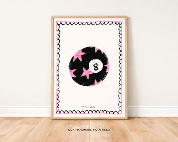 Star 8 Ball Print without a frame