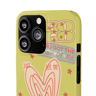 Let Me Love You Yellow Snap Phone Case