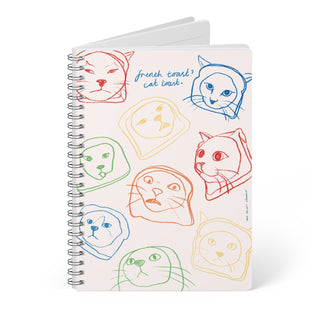 Cat Toast Notebook, A5