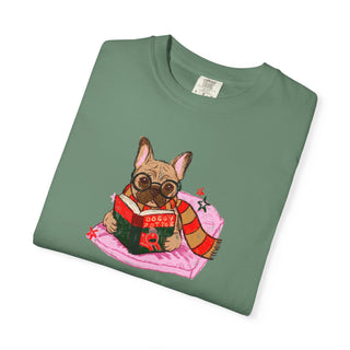 French Bulldog Book Lover Shirt, Frenchie Reading T Shirt, Wizard Dog Tee, Fantasy Reader Gift, BookTok Shirt, Comfort Colors Dog Mom Gift