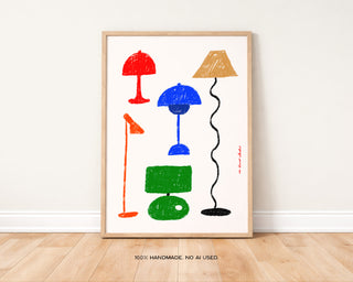 Retro Furniture Series - Lamps Print 1