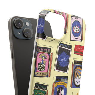 Matchbox Pattern Phone Case — Retro Matchbook Design Snap Case