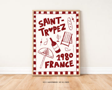 Saint Tropez France 1980 Art Print without a frame