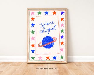 Space Cowgirl Print