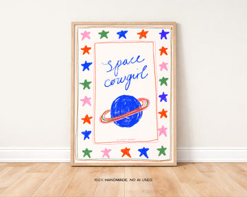 Space Cowgirl Print without a frame