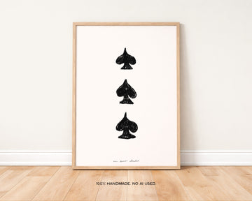 Spades Card Art Print without a frame